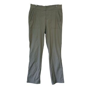 Athleta Headlands Hybrid Cargo II Trekkie Pants Gray Green Straight Leg Womens 8